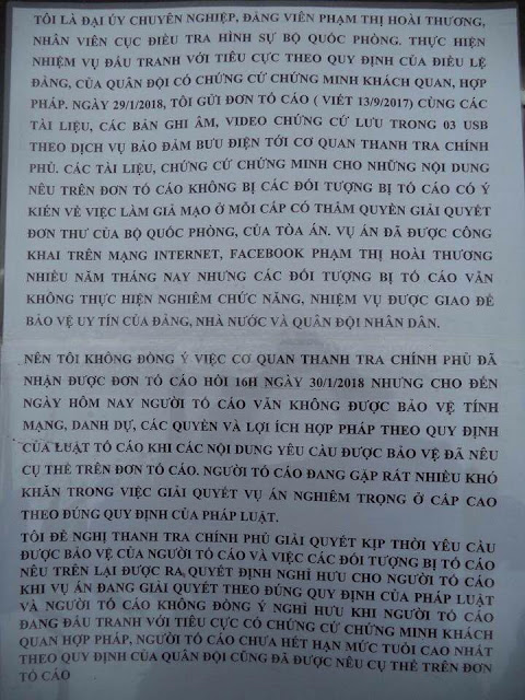 LỰA CHỌN NÀO DÀNH CHO CỰU QUÂN NHÂN PHẠM THỊ HOÀI THƯƠNG?