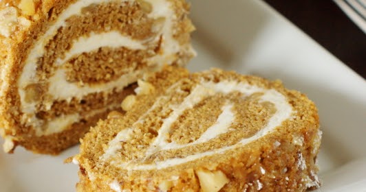 Classic Pumpkin Cake Roll with Cream Cheese Filling