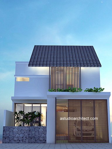 a Rumah  Banyak  Jendela  8x18m Desain  siap pakai kode 044 