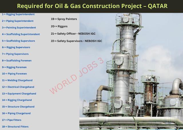 Required for Oil & Gas Construction Project – QATAR