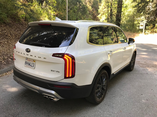 Rear 3/4 view of 2020 Kia Telluride V6 AWD