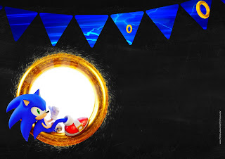 Sonic Party: Free Printable Invitations.