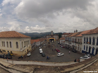 Museu de mineralogia em Ouro Preto/MG. Vista da praça central.