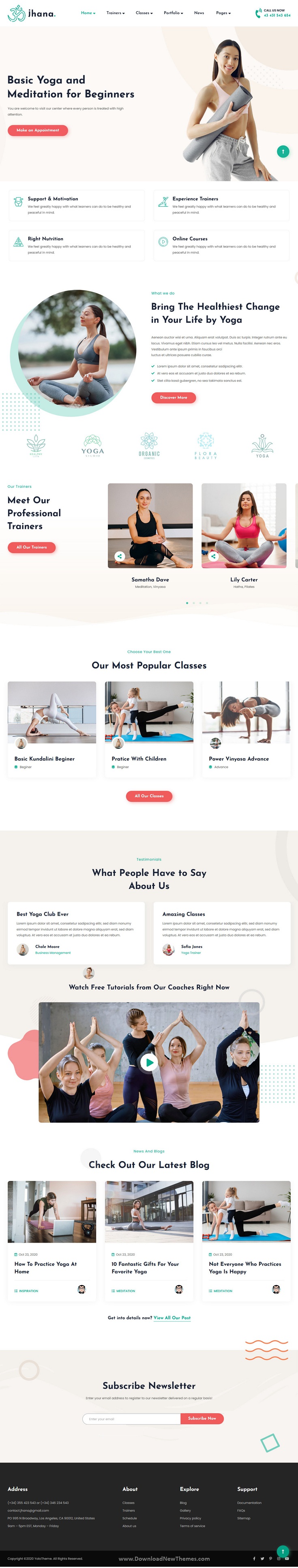 Yoga WordPress Theme