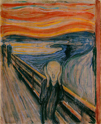 Edvard Munch, The Scream, 1893; Tempera and pastel on board; 91 x 73.5 cm, National Gallery, Oslo