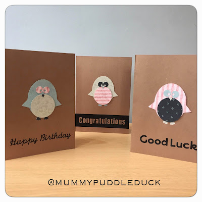 handmade penguin cards with sentiments
