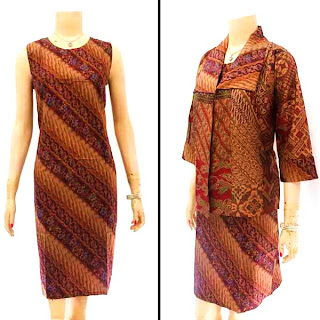 DB2939 - Mode Baju Dress Batik Modern Terbaru 2013