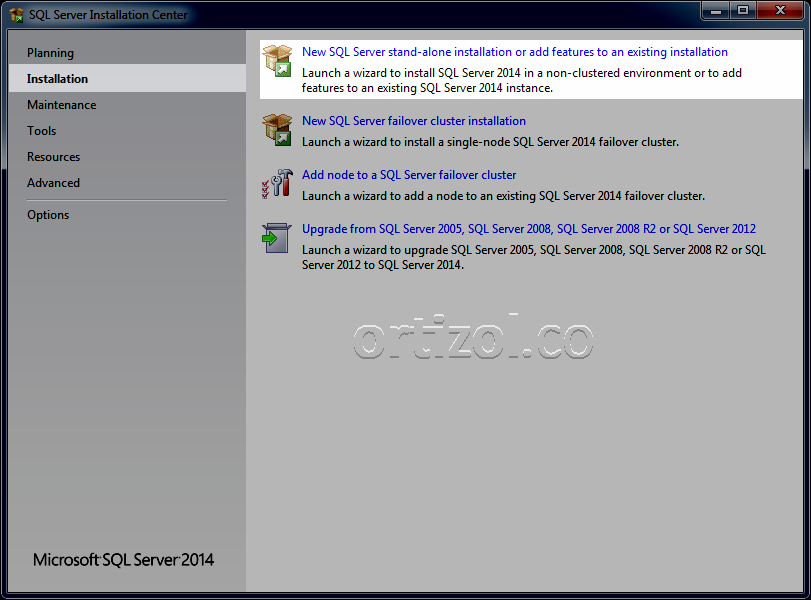 New SQL Server stand-alone installation