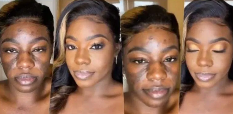 Before and after make-up transformation of lady causes stir via social media [Photographs]