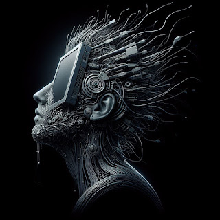 Designer - a computer on the head of a person