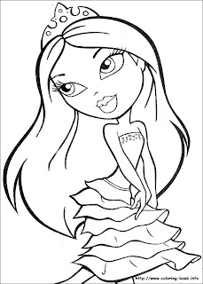 princes bratz coloring pages