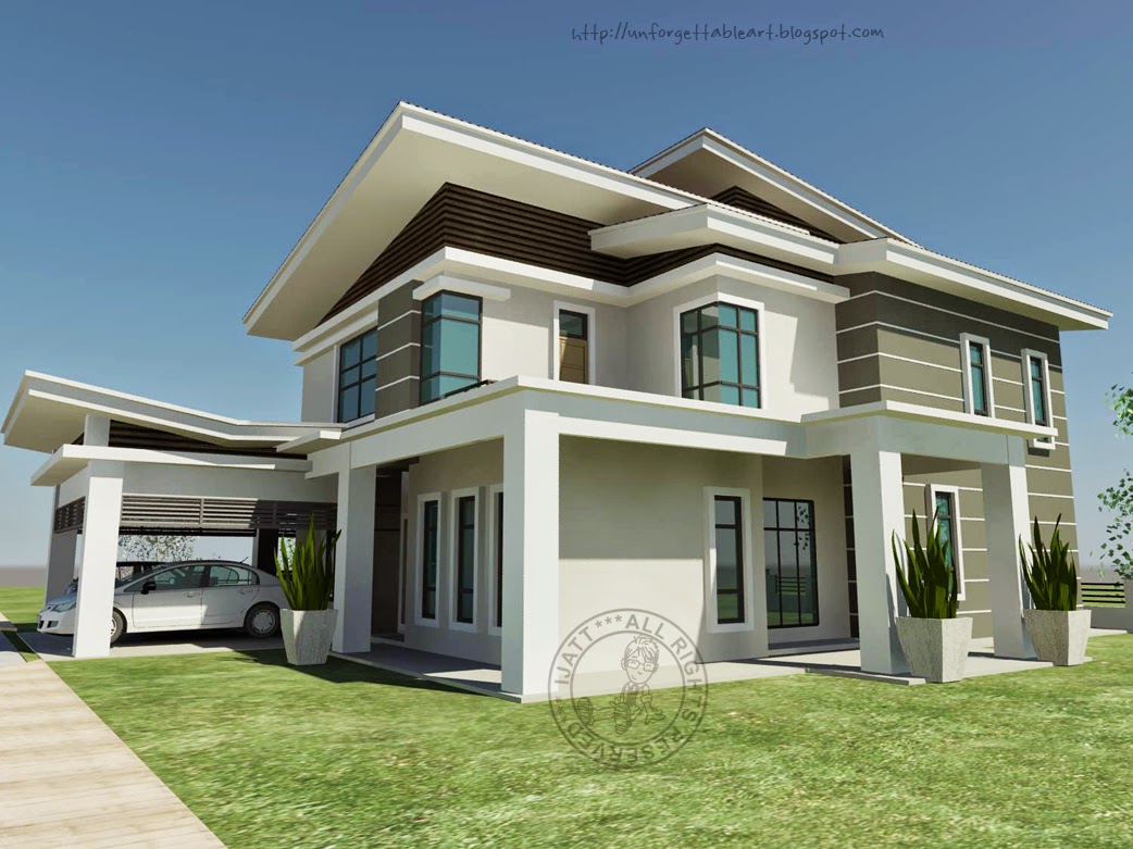 Design Rumah Banglo Setingkat 3 Bilik 3 Bilik Air - Design 