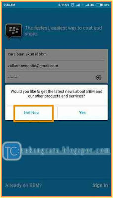 Cara Mendaftar BBM Android Samsung