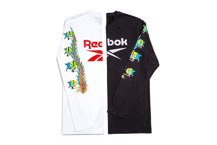 Minions Reebok T-Shirt Long Sleeve Black White