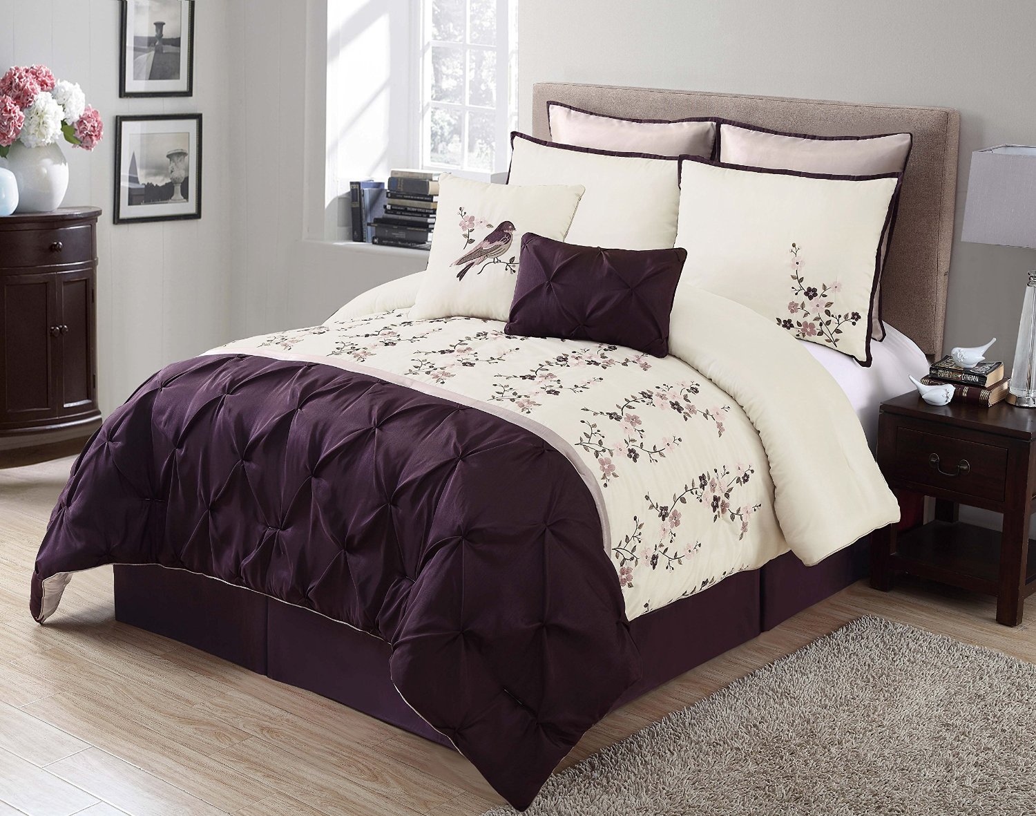 Purple Black and White Bedding Sets: Drama Uplifted