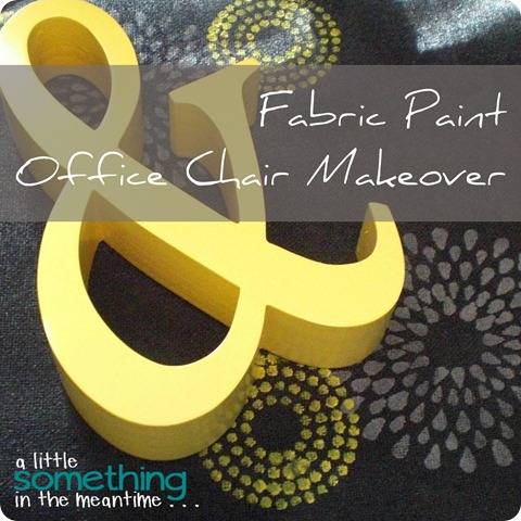 Fabric Paint Office Chair Makeover WM