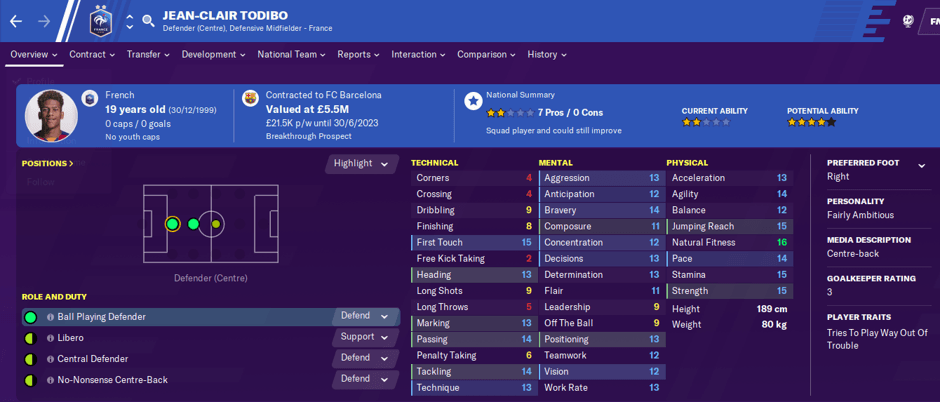 FM20 Jean-Clair Todibo