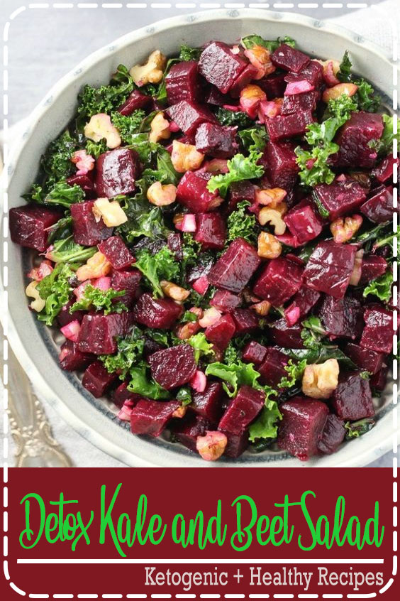 Detox Kale and Beet Salad #vegan #glutenfree #dairyfree #naturallysweetened #healthy