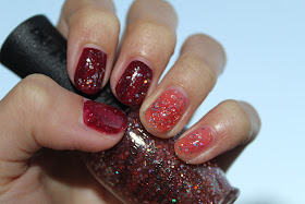 Hollywood girl RED POWER! Red and Glitters Polish