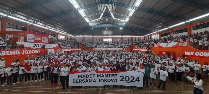 Kerja Nyata Untuk Rakyat, Relawan Banyumas Satu Komando 'Madep Mantep 2024 Bersama Jokowi' 
