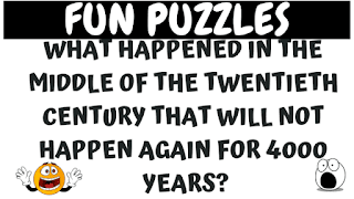 What happened in the middle of the twentieth century that will not happen again for 4000 years?