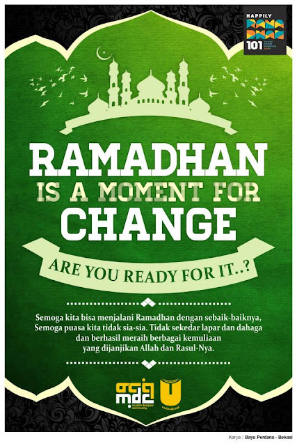 30 Poster Dakwah Happily Ramadhan 2019 1436H By MDC 