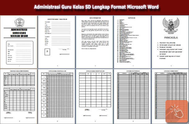 Download Administrasi Guru Kelas SD Lengkap Format Microsoft Word