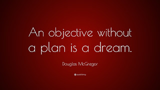 "An objective without a plan is a dream." Douglas McGregor