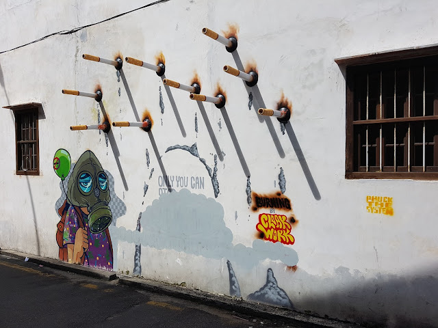 penang street art mural lebuh ah quee only you can stop air pollution