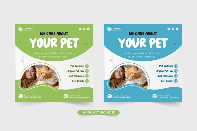 Animal veterinary social media post free download