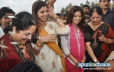 Shilpa Shetty and Raj Kundra official Ganpati Visarjan pictures