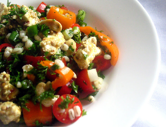 Tomato and Parsley Salad with Barley and Feta