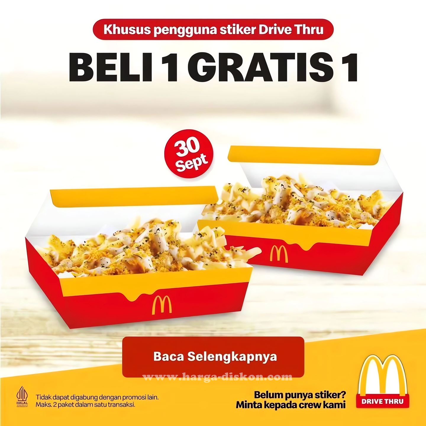 Promo McDonalds Beli 1 Gratis 1 Periode 30 September 2023