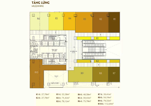 Mặt bằng Tầng lửng dư án Golden King