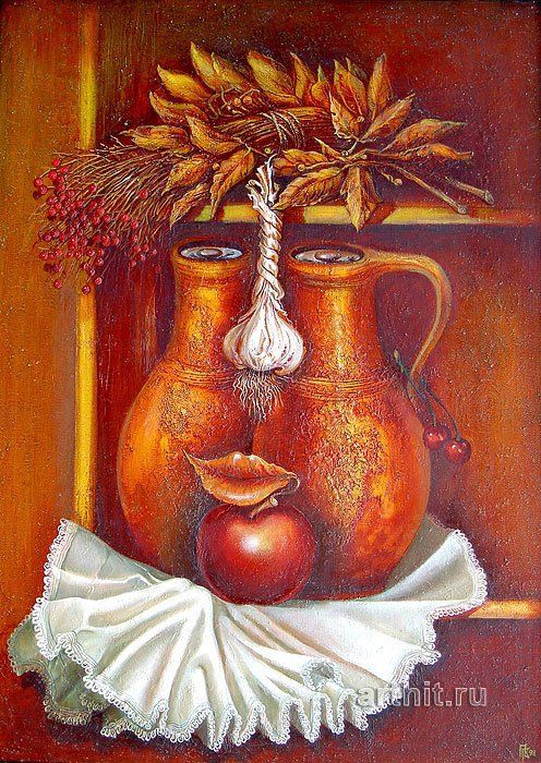 Gennady Privedentsev art paintings surreal Still life