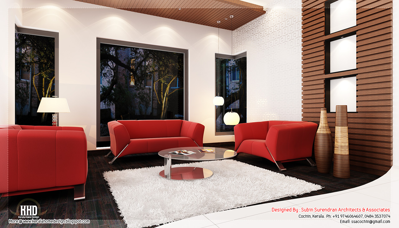 Beautiful home interior designs - Kerala home design and floor plans  ... interior living room interior
