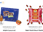 FREE M&M Caramel & Sun Maid Sour Raisins Samples at Walmart