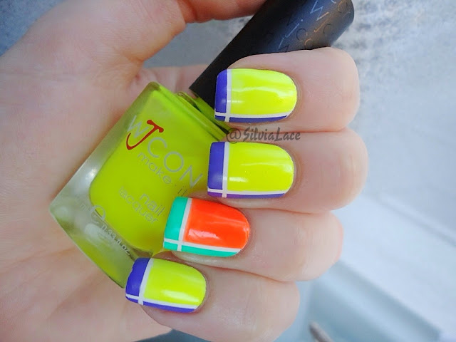 Silvia Lace Nails: Neon Tape Manicure