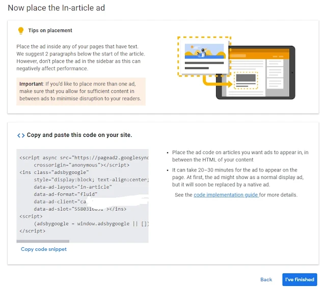 Ads On Blog Post