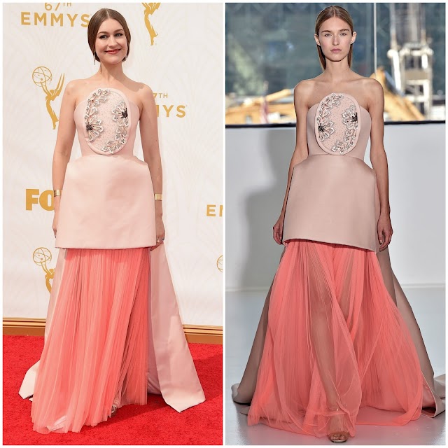 WHO WORE WHAT?.....Emmy Awards 2015: Joanna Newsom in Delpozo Spring 2015