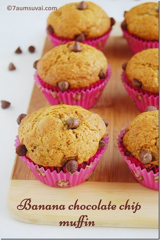 Banana chocolate chip muffin 