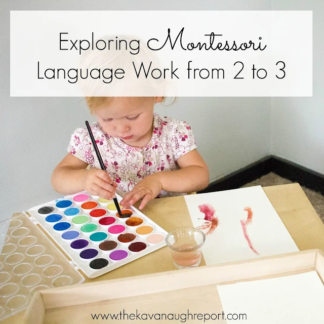 Montessori language work from ages 2 to 3. A look at how Montessori toddlers work on language development as they move towards reading and writing. Some ideas on what activities to do and which to avoid. 