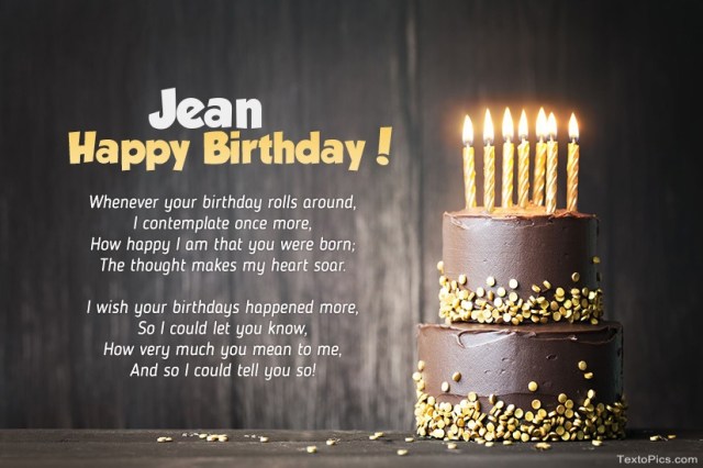 happy birthday jean images