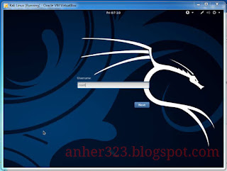 username login Kali linux