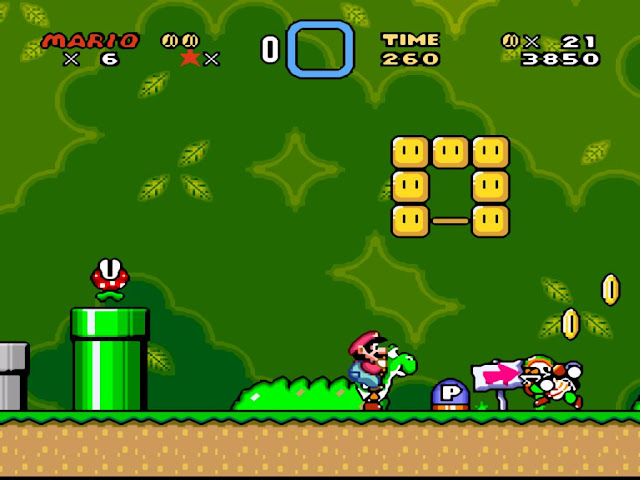 Gráficos del juego de Super Mario World para Nintengo Super NES