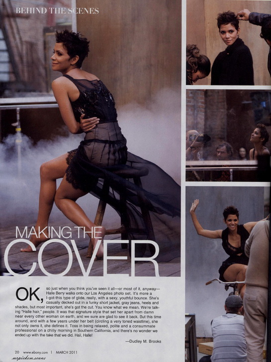 Halle Berry Sexy Black Dress in EBONY Magz