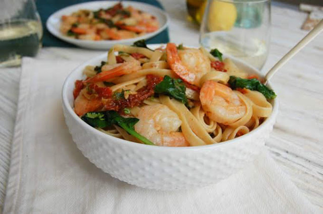 Shrimp Scampi with Sun-Dried Tomatoes | A Cedar Spoon