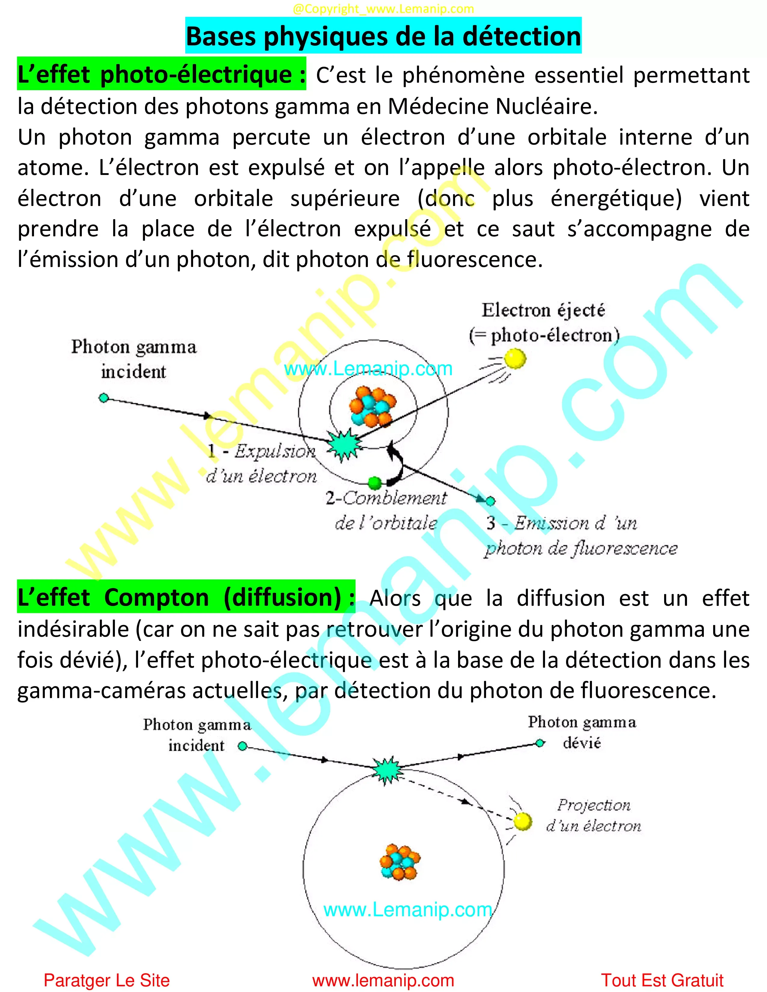 Bases physiques de la détection