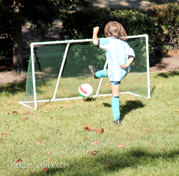 DIY soccer net inexpensive