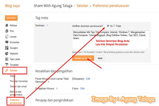 Memasang Deskripsi Artikel Blog Ketika Di Share Ke Facebook Dan Google